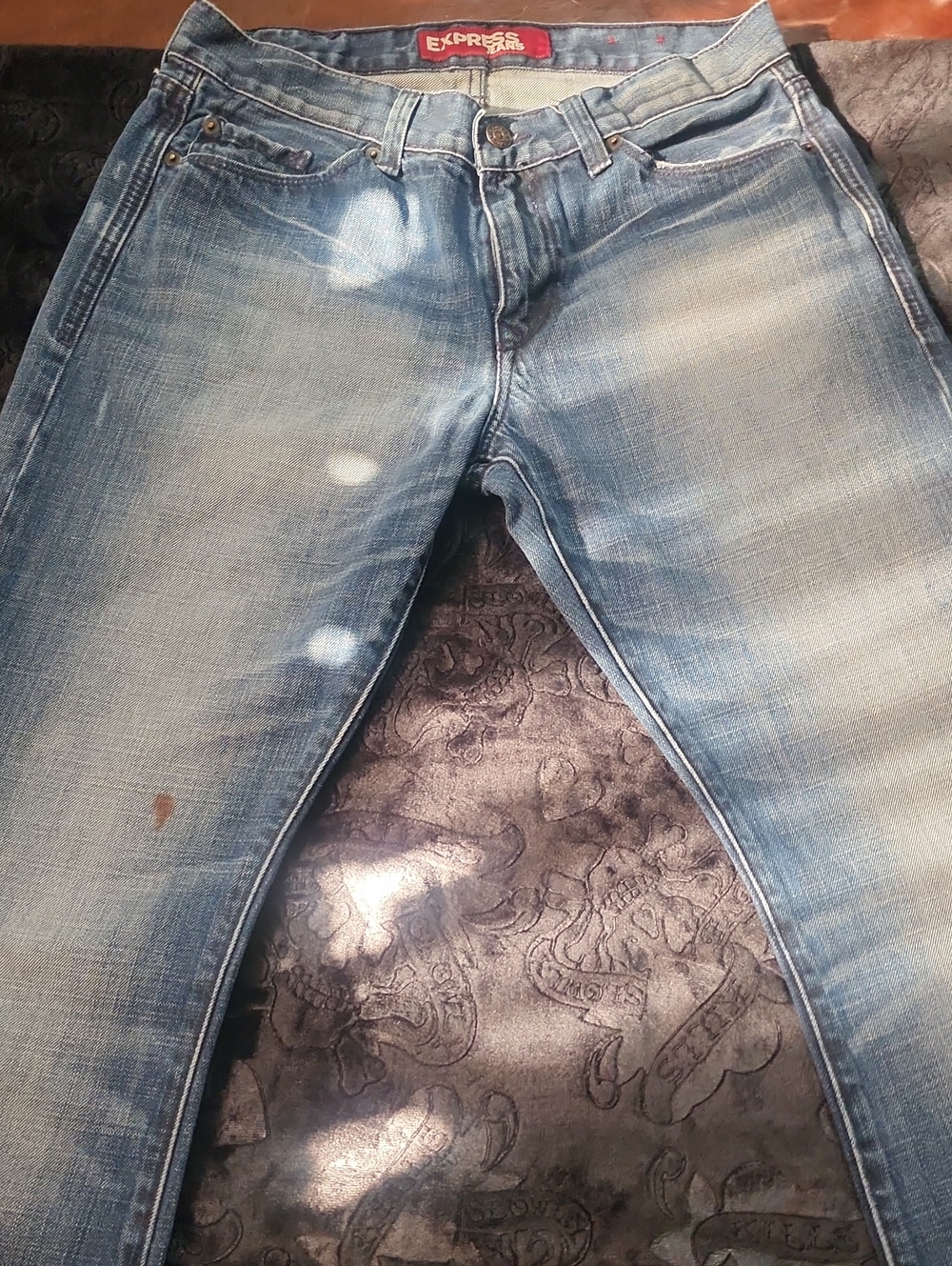 Boot Cut Express Men's Light Blue Slim Straight Jeans